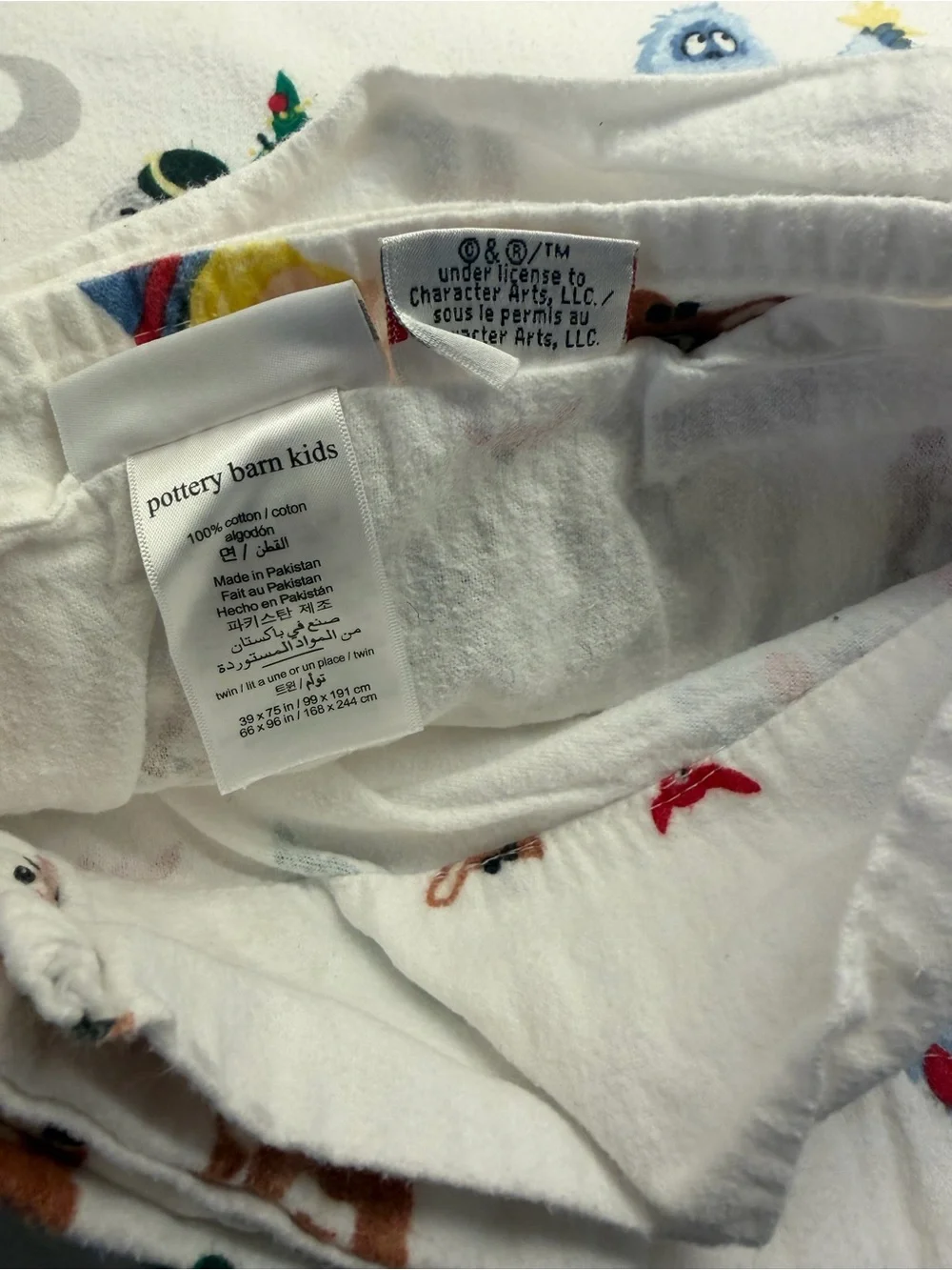 Pottery Barn Kids Rudolph Flannel Sheet Set